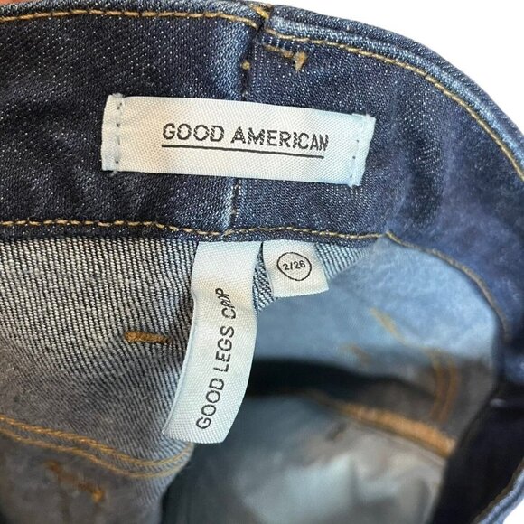 Good American Good Legs Crop Jeans Blue Women’s Size 26 High Rise Skinny - Picture 9 of 15